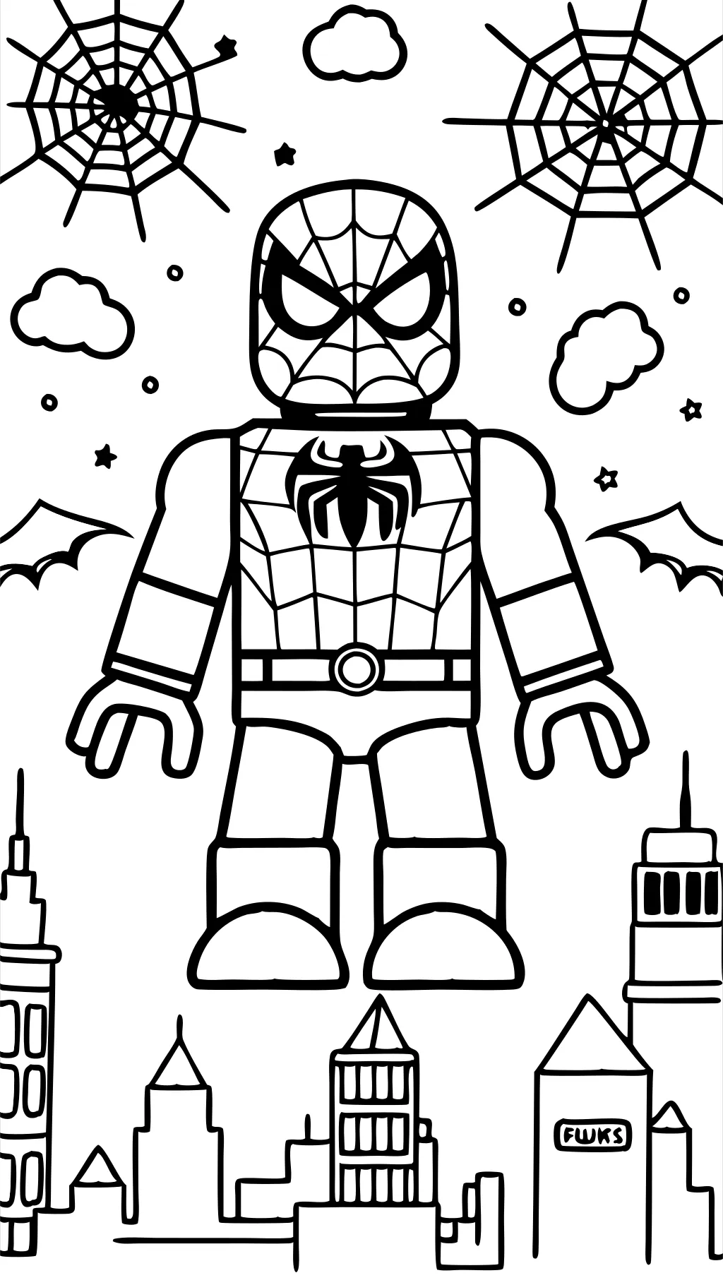 LEGO SPIDERMAN Páginas para colorear